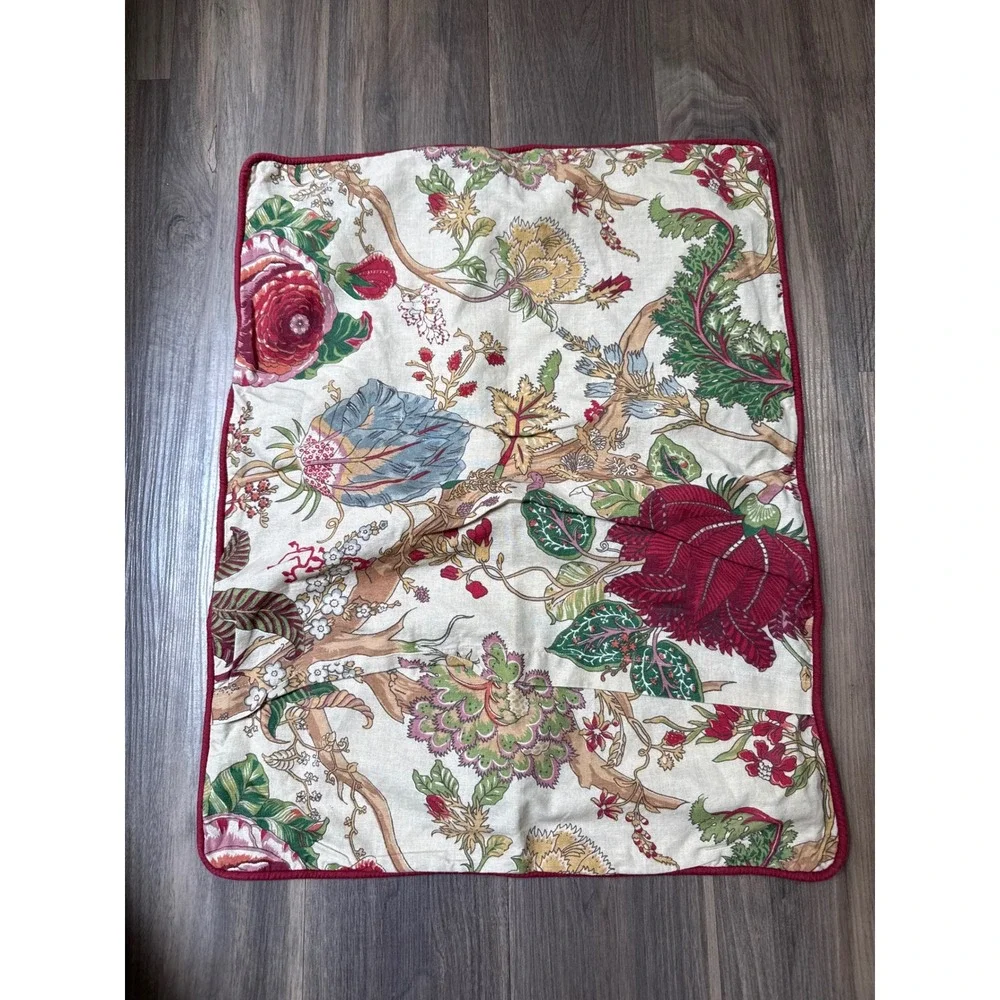 Pottery Barn Wells Palampore Pillow Shams Lot of 3 Cotton Linen Floral Jacobean